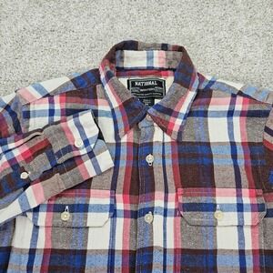 National Outfitters Plaid‎ Flannel Button Up Shirt Long Sleeve Women's Size M